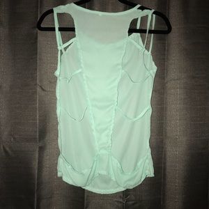 Tank top with cut-outs